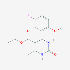 ethyl 4-(5-iodo-2-methoxyphenyl)-6-methyl-2-oxo-1,2,3,4-tetrahydro-5-pyrimidinecarboxylate