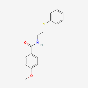 molecular formula C17H19NO2S B4146847 4-methoxy-N-{2-[(2-methylphenyl)thio]ethyl}benzamide 