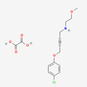 4-(4-chlorophenoxy)-N-(2-methoxyethyl)but-2-yn-1-amine;oxalic acid