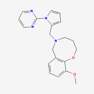 molecular formula C20H22N4O2 B4146858 10-methoxy-5-[(1-pyrimidin-2-yl-1H-pyrrol-2-yl)methyl]-3,4,5,6-tetrahydro-2H-1,5-benzoxazocine 