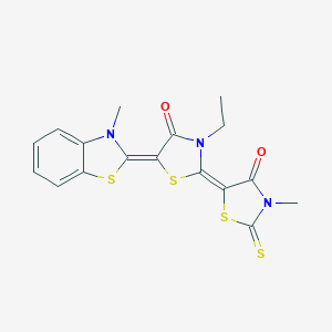 3-ethyl-3'-methyl-5-(3-methyl-1,3-benzothiazol-2(3H)-ylidene)-2'-thioxo-2,5'-bis(4-oxo-1,3-thiazolidin-2-ylidene)