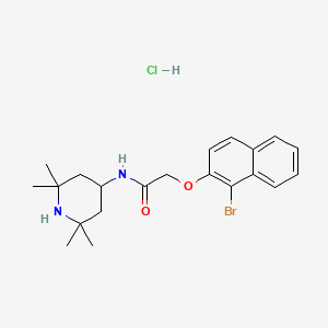 2-(1-bromonaphthalen-2-yl)oxy-N-(2,2,6,6-tetramethylpiperidin-4-yl)acetamide;hydrochloride