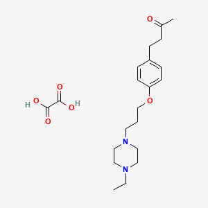 4-[4-[3-(4-Ethylpiperazin-1-yl)propoxy]phenyl]butan-2-one;oxalic acid