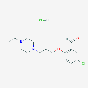 molecular formula C16H24Cl2N2O2 B4146891 5-Chloro-2-[3-(4-ethylpiperazin-1-yl)propoxy]benzaldehyde;hydrochloride 