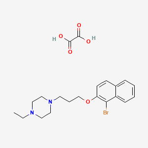 1-[3-(1-Bromonaphthalen-2-yl)oxypropyl]-4-ethylpiperazine;oxalic acid