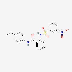 N-(4-ethylphenyl)-2-{[(3-nitrophenyl)sulfonyl]amino}benzamide