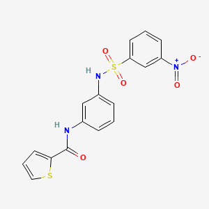 N-(3-{[(3-nitrophenyl)sulfonyl]amino}phenyl)-2-thiophenecarboxamide