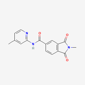 2-methyl-N-(4-methyl-2-pyridinyl)-1,3-dioxo-5-isoindolinecarboxamide