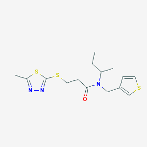 N-(sec-butyl)-3-[(5-methyl-1,3,4-thiadiazol-2-yl)thio]-N-(3-thienylmethyl)propanamide