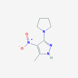molecular formula C8H12N4O2 B414696 4-nitro-3-methyl-5-(1-pyrrolidinyl)-1H-pyrazole 