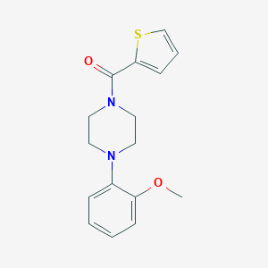 molecular formula C16H18N2O2S B414698 1-(2-甲氧基苯基)-4-(噻吩-2-羰基)哌嗪 CAS No. 145253-76-5