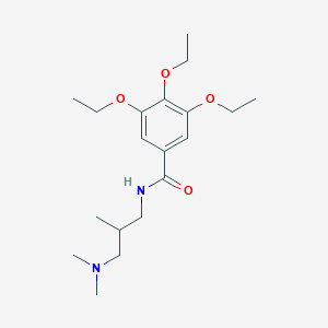 molecular formula C19H32N2O4 B4146984 N-[3-(dimethylamino)-2-methylpropyl]-3,4,5-triethoxybenzamide 