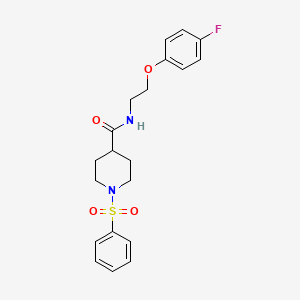 N-[2-(4-fluorophenoxy)ethyl]-1-(phenylsulfonyl)-4-piperidinecarboxamide