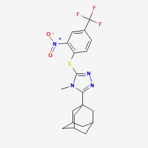 3-(1-adamantyl)-4-methyl-5-{[2-nitro-4-(trifluoromethyl)phenyl]thio}-4H-1,2,4-triazole