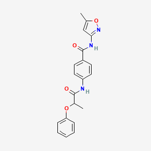 molecular formula C20H19N3O4 B4147006 N-(5-methyl-3-isoxazolyl)-4-[(2-phenoxypropanoyl)amino]benzamide 