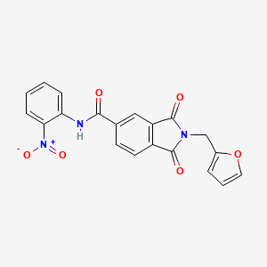 2-(2-furylmethyl)-N-(2-nitrophenyl)-1,3-dioxo-5-isoindolinecarboxamide