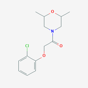 molecular formula C14H18ClNO3 B4147011 4-[(2-chlorophenoxy)acetyl]-2,6-dimethylmorpholine 