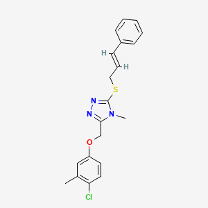 3-[(4-chloro-3-methylphenoxy)methyl]-4-methyl-5-[(3-phenyl-2-propen-1-yl)thio]-4H-1,2,4-triazole