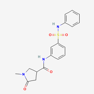 N-[3-(anilinosulfonyl)phenyl]-1-methyl-5-oxo-3-pyrrolidinecarboxamide