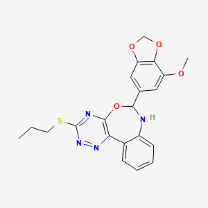 6-(7-methoxy-1,3-benzodioxol-5-yl)-3-(propylthio)-6,7-dihydro[1,2,4]triazino[5,6-d][3,1]benzoxazepine