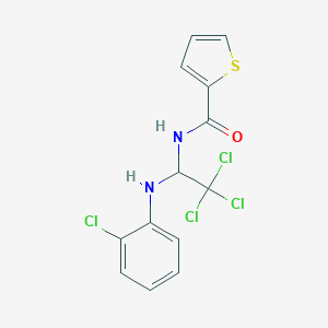 molecular formula C13H10Cl4N2OS B414705 N-[2,2,2-trichloro-1-(2-chloroanilino)ethyl]-2-thiophenecarboxamide 