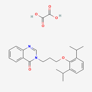 molecular formula C25H30N2O6 B4147050 3-[3-(2,6-diisopropylphenoxy)propyl]-4(3H)-quinazolinone oxalate 