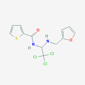 molecular formula C12H11Cl3N2O2S B414706 N-{2,2,2-trichloro-1-[(2-furylmethyl)amino]ethyl}-2-thiophenecarboxamide 