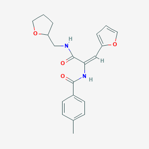 molecular formula C20H22N2O4 B414707 N-(2-(2-furyl)-1-{[(tetrahydro-2-furanylmethyl)amino]carbonyl}vinyl)-4-methylbenzamide 
