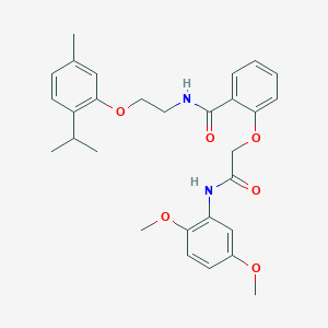 2-{2-[(2,5-dimethoxyphenyl)amino]-2-oxoethoxy}-N-[2-(2-isopropyl-5-methylphenoxy)ethyl]benzamide