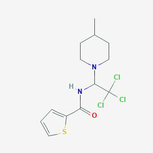 molecular formula C13H17Cl3N2OS B414713 N-[2,2,2-trichloro-1-(4-methylpiperidin-1-yl)ethyl]thiophene-2-carboxamide CAS No. 324068-76-0