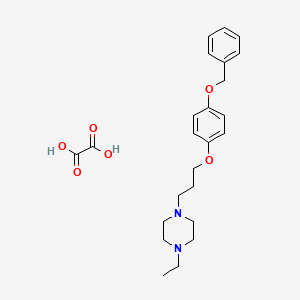 1-Ethyl-4-[3-(4-phenylmethoxyphenoxy)propyl]piperazine;oxalic acid