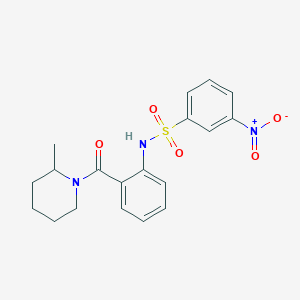 molecular formula C19H21N3O5S B4147144 N-{2-[(2-methyl-1-piperidinyl)carbonyl]phenyl}-3-nitrobenzenesulfonamide 