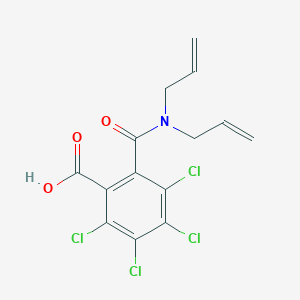 molecular formula C14H11Cl4NO3 B414715 2,3,4,5-Tetrachloro-6-[(diallylamino)carbonyl]benzoic acid 