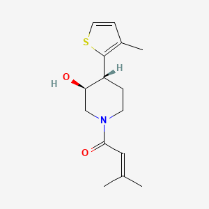 (3S*,4R*)-1-(3-methylbut-2-enoyl)-4-(3-methyl-2-thienyl)piperidin-3-ol