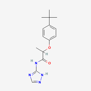 molecular formula C15H20N4O2 B4147166 2-(4-tert-butylphenoxy)-N-(1H-1,2,4-triazol-5-yl)propanamide 