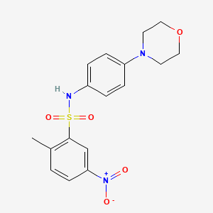 2-methyl-N-[4-(4-morpholinyl)phenyl]-5-nitrobenzenesulfonamide