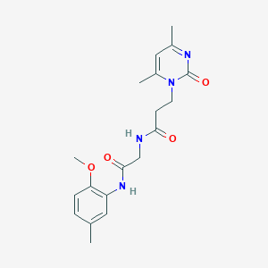 3-(4,6-dimethyl-2-oxopyrimidin-1(2H)-yl)-N-{2-[(2-methoxy-5-methylphenyl)amino]-2-oxoethyl}propanamide