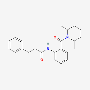 N-[2-(2,6-dimethylpiperidine-1-carbonyl)phenyl]-3-phenylpropanamide