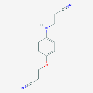 molecular formula C12H13N3O B414721 3-[4-(2-Cyano-ethylamino)-phenoxy]-propionitrile 