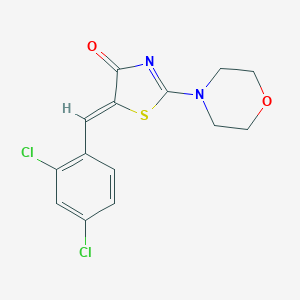 molecular formula C14H12Cl2N2O2S B414722 5-(2,4-dichlorobenzylidene)-2-(4-morpholinyl)-1,3-thiazol-4(5H)-one 