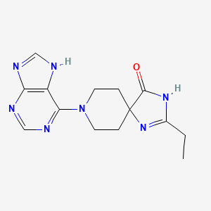 2-ethyl-8-(7H-purin-6-yl)-1,3,8-triazaspiro[4.5]dec-1-en-4-one