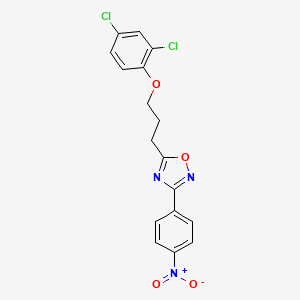 5-[3-(2,4-dichlorophenoxy)propyl]-3-(4-nitrophenyl)-1,2,4-oxadiazole