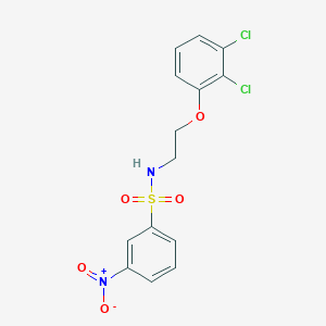 molecular formula C14H12Cl2N2O5S B4147270 N-[2-(2,3-dichlorophenoxy)ethyl]-3-nitrobenzenesulfonamide 