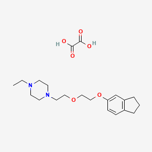 molecular formula C21H32N2O6 B4147277 1-{2-[2-(2,3-dihydro-1H-inden-5-yloxy)ethoxy]ethyl}-4-ethylpiperazine oxalate 