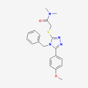 2-{[4-benzyl-5-(4-methoxyphenyl)-4H-1,2,4-triazol-3-yl]thio}-N,N-dimethylacetamide