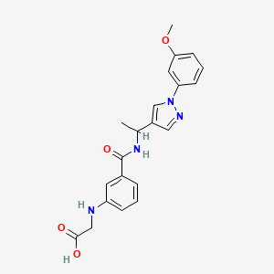 ({3-[({1-[1-(3-methoxyphenyl)-1H-pyrazol-4-yl]ethyl}amino)carbonyl]phenyl}amino)acetic acid