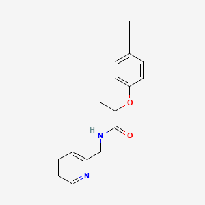 2-(4-tert-butylphenoxy)-N-(pyridin-2-ylmethyl)propanamide