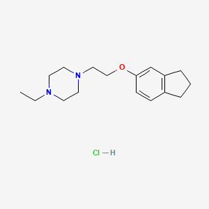 molecular formula C17H27ClN2O B4147309 1-[2-(2,3-dihydro-1H-inden-5-yloxy)ethyl]-4-ethylpiperazine;hydrochloride 