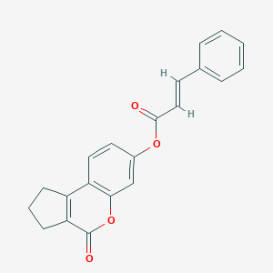 molecular formula C21H16O4 B414733 4-Oxo-1,2,3,4-tetrahydrocyclopenta[c]chromen-7-yl 3-phenylacrylate 