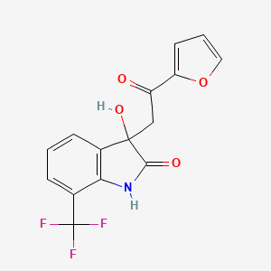 3-[2-(2-furyl)-2-oxoethyl]-3-hydroxy-7-(trifluoromethyl)-1,3-dihydro-2H-indol-2-one